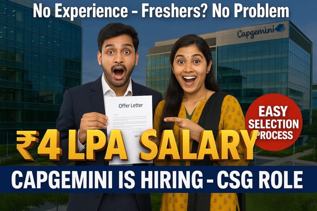 Capgemini Hiring 2025 for freshers